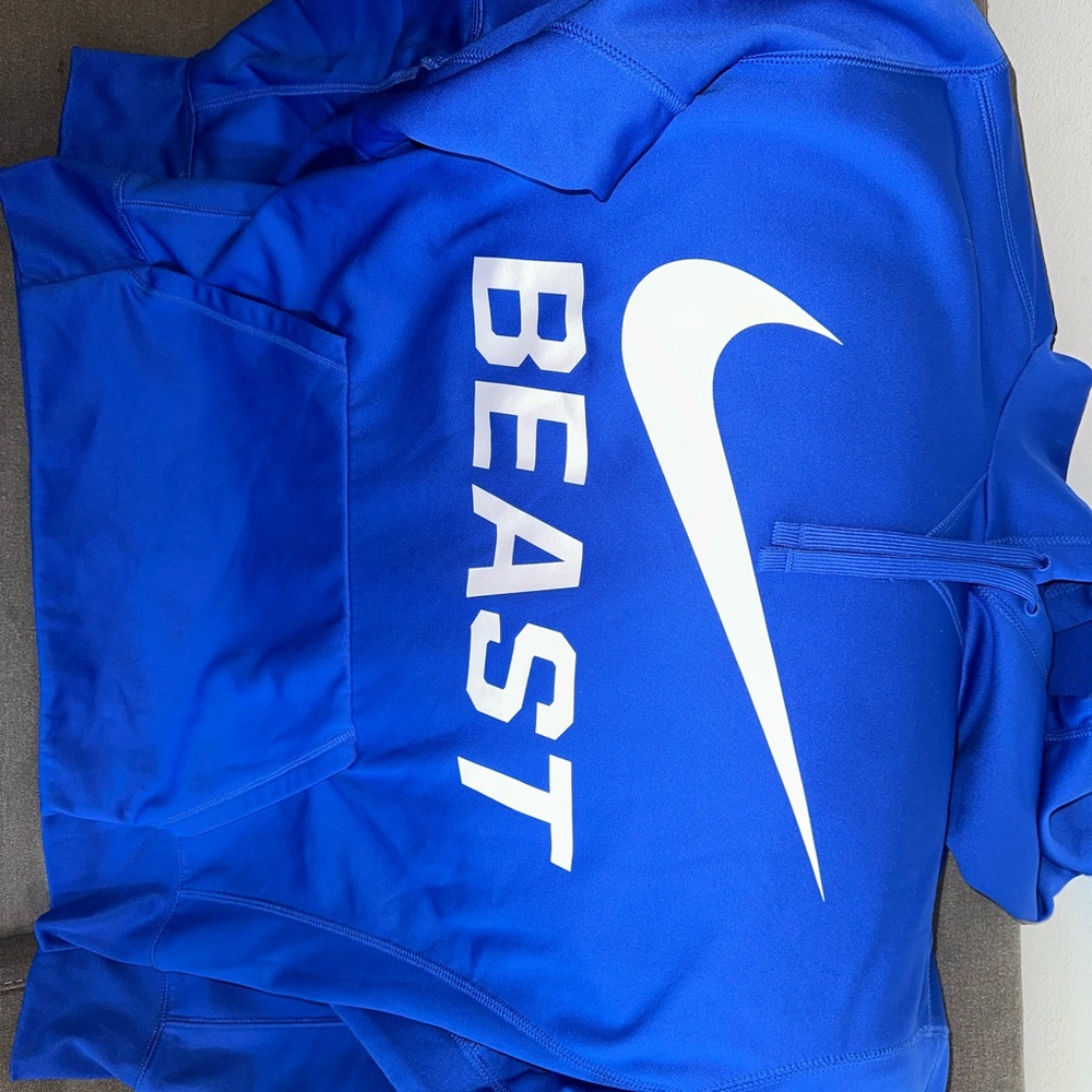 Nike Royal Blue Hoodie with White Swoosh